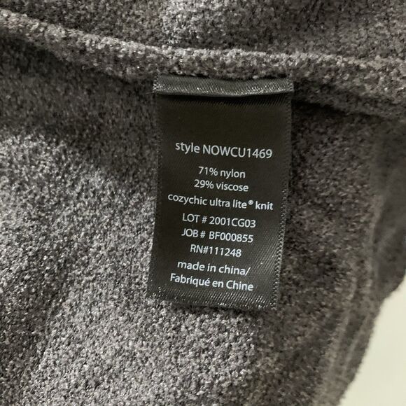 Barefoot Dreams CozyChic Ultra Lite Cardigan S Dark Gray Tie Belt Pockets Luxury - Picture 10 of 10